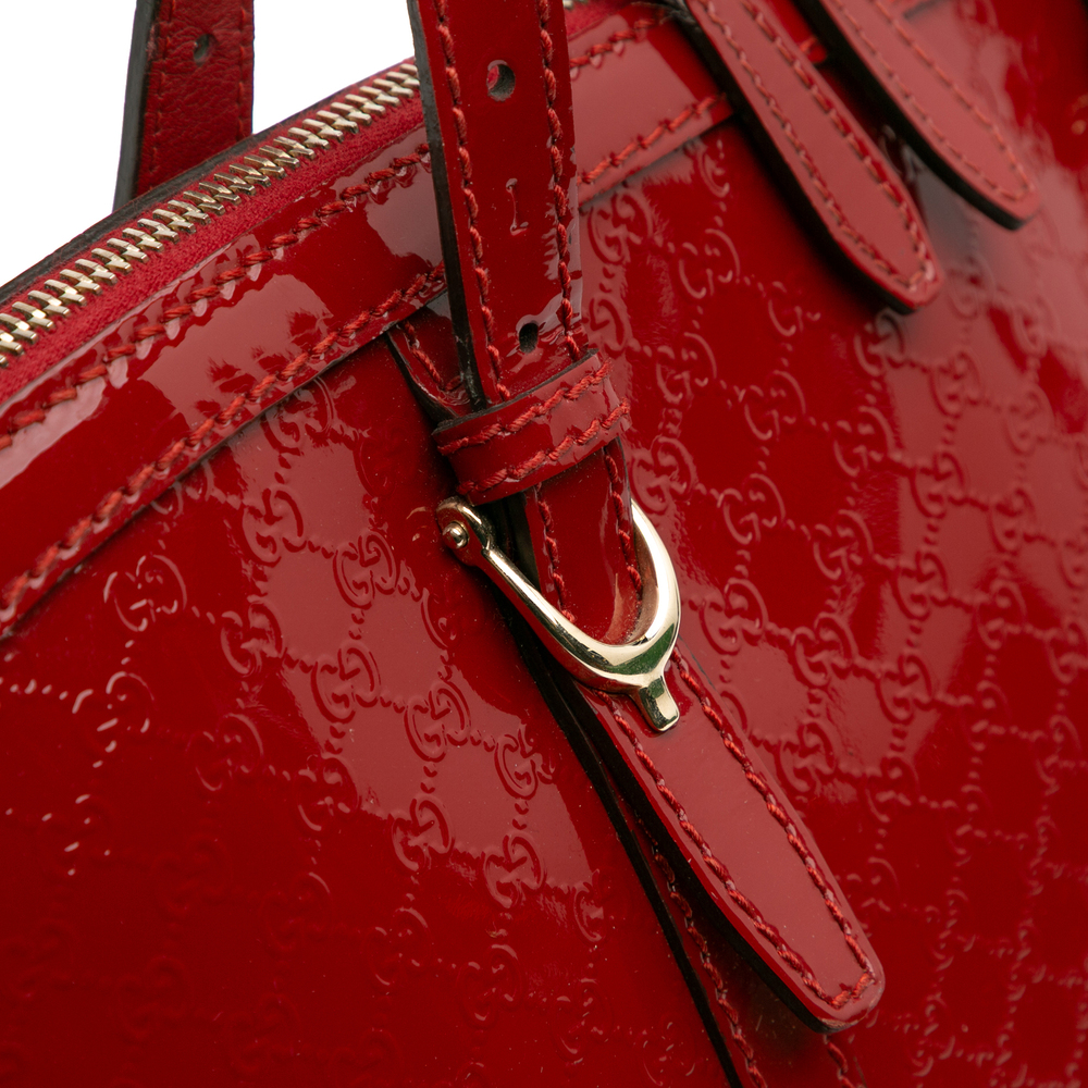 Pre-Loved Gucci Large Microguccissima Patent Nice Dome Top Handle Bag - Picture 9 of 12